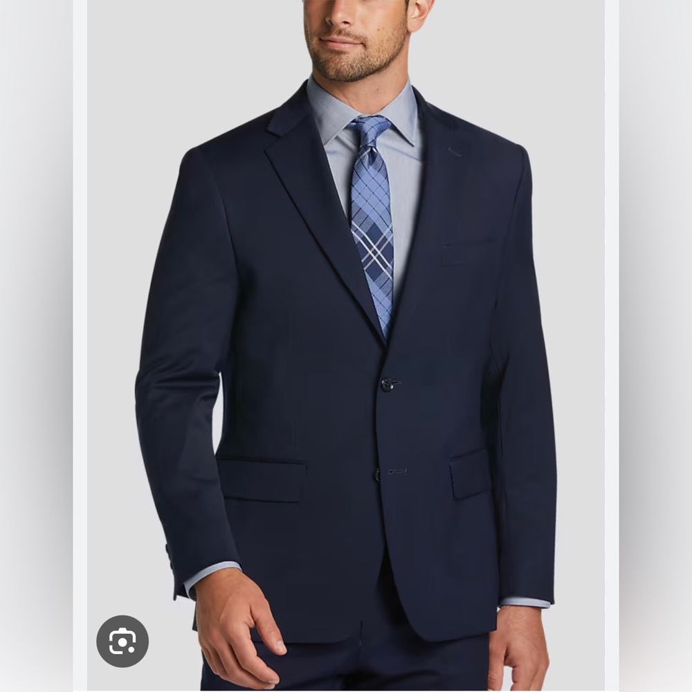 Tommy Hilfiger Men's Classic 100% Wool Navy Stripped Blazer